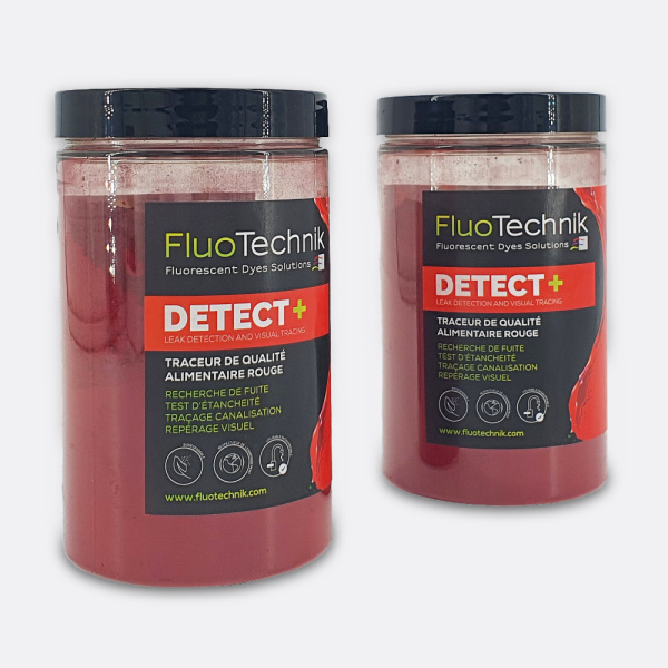 Paquete de trazador en polvo de 2 colores y tinte para detección de fugas - DETECT+