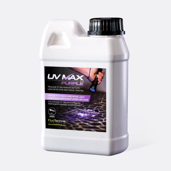 Detección de fugas y prueba de estanqueidad de líquidos - fluorescente sin color - UV MAX PURPLE Detección de fugas y prueba de estanqueidad de líquidos - fluorescente sin color - UV MAX PURPLE