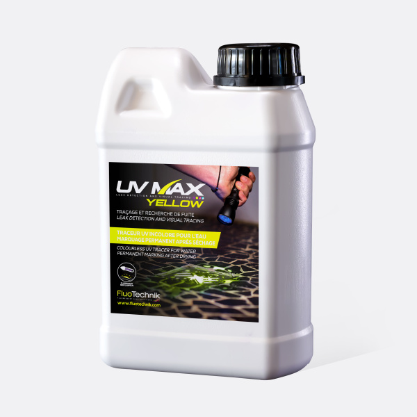Trazador de detección de fugas y prueba de fugas de líquidos - fluorescente sin color - UV MAX YELLOW